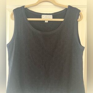 Elegant Black Textured Tank Top